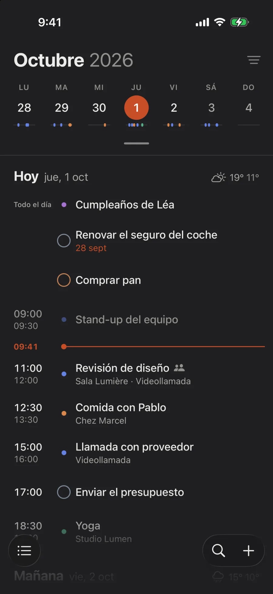 La agenda en Grafito.