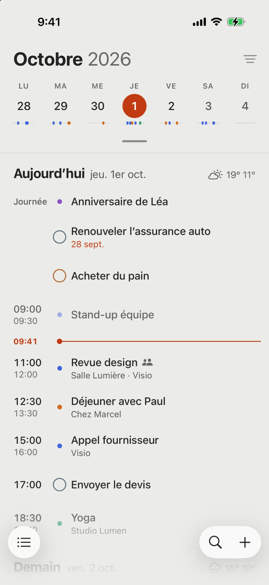 L’agenda en Papier.