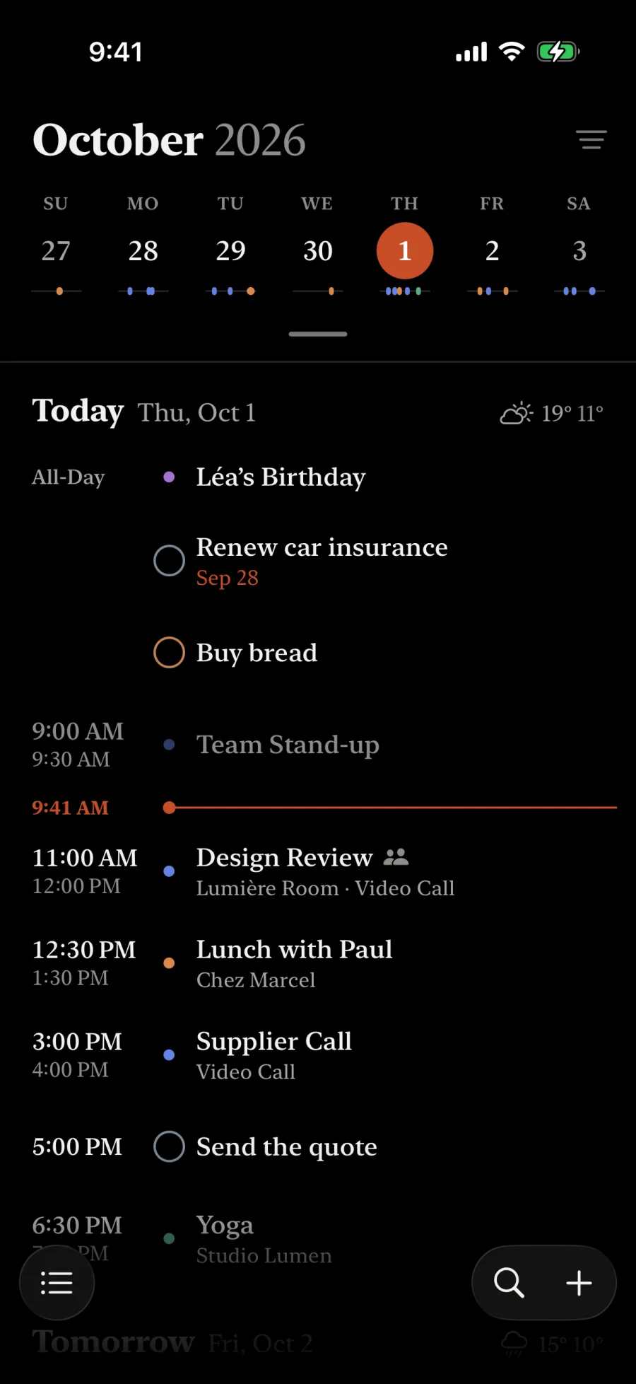 The same agenda in the system’s serif, New York.